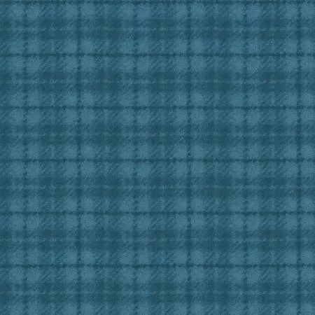 Plaid Flannel - Teal - Woolies - Bonnie Sullivan