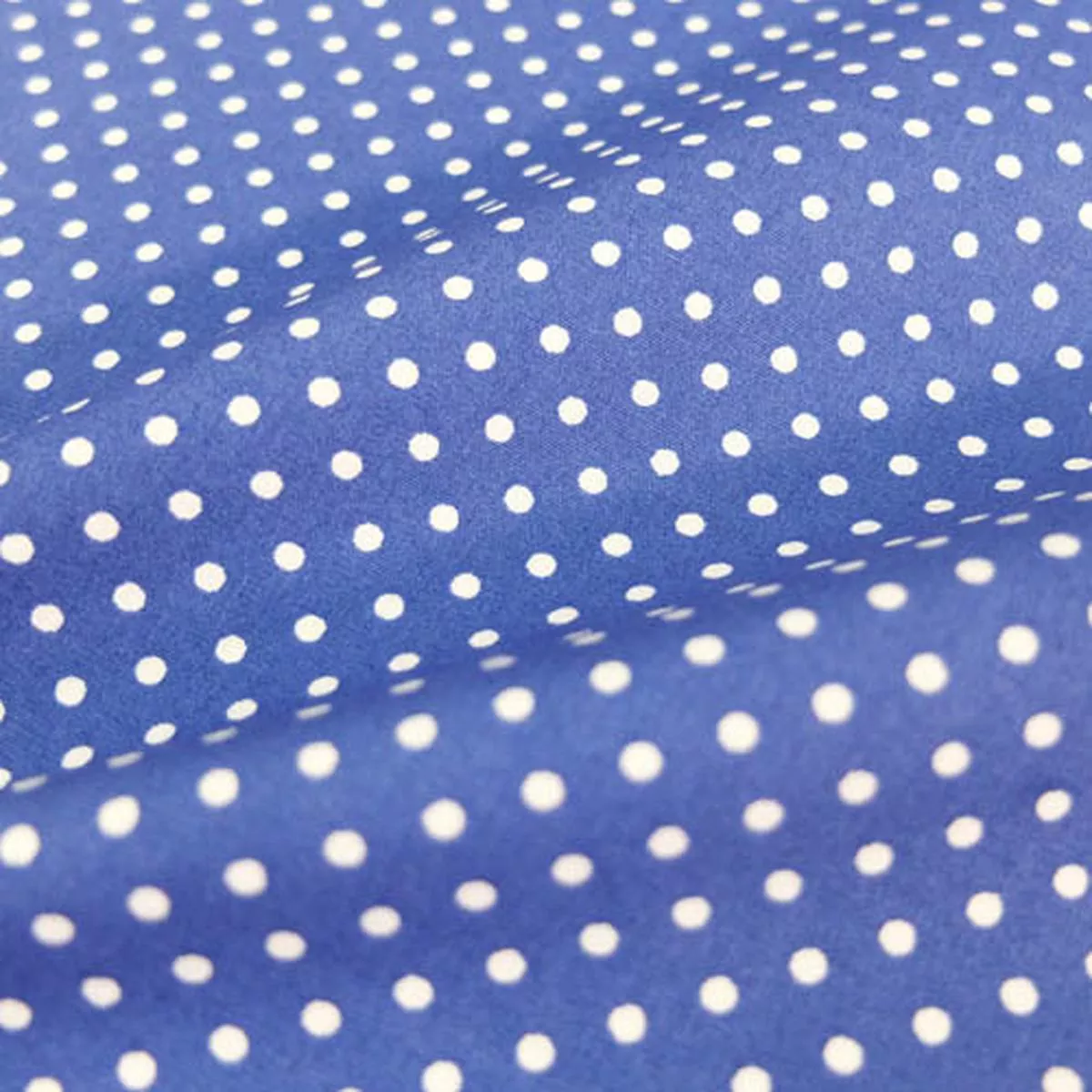 Polka Dot Cotton – Mid Blue
