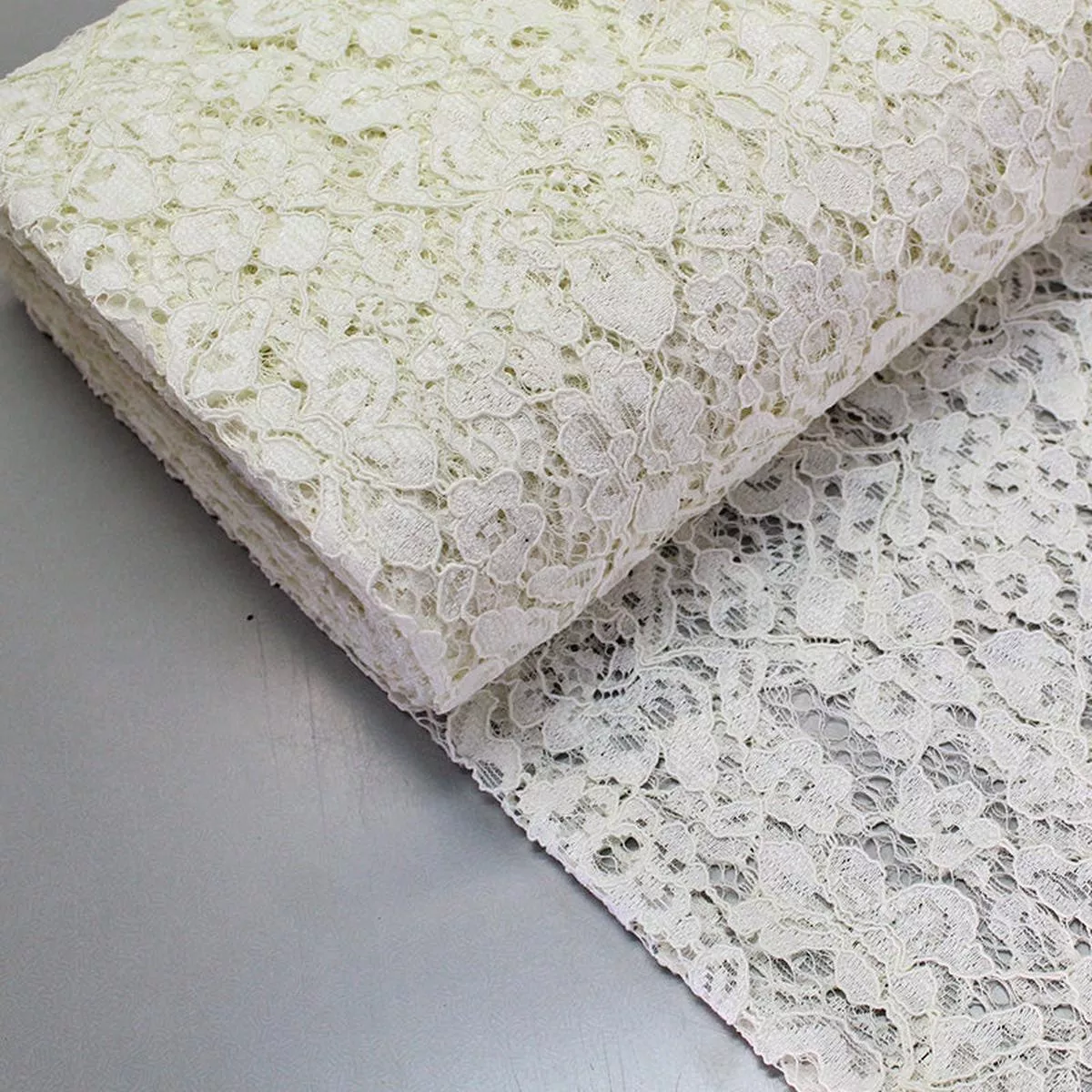 Polyester Corded Lace: Soft Cream