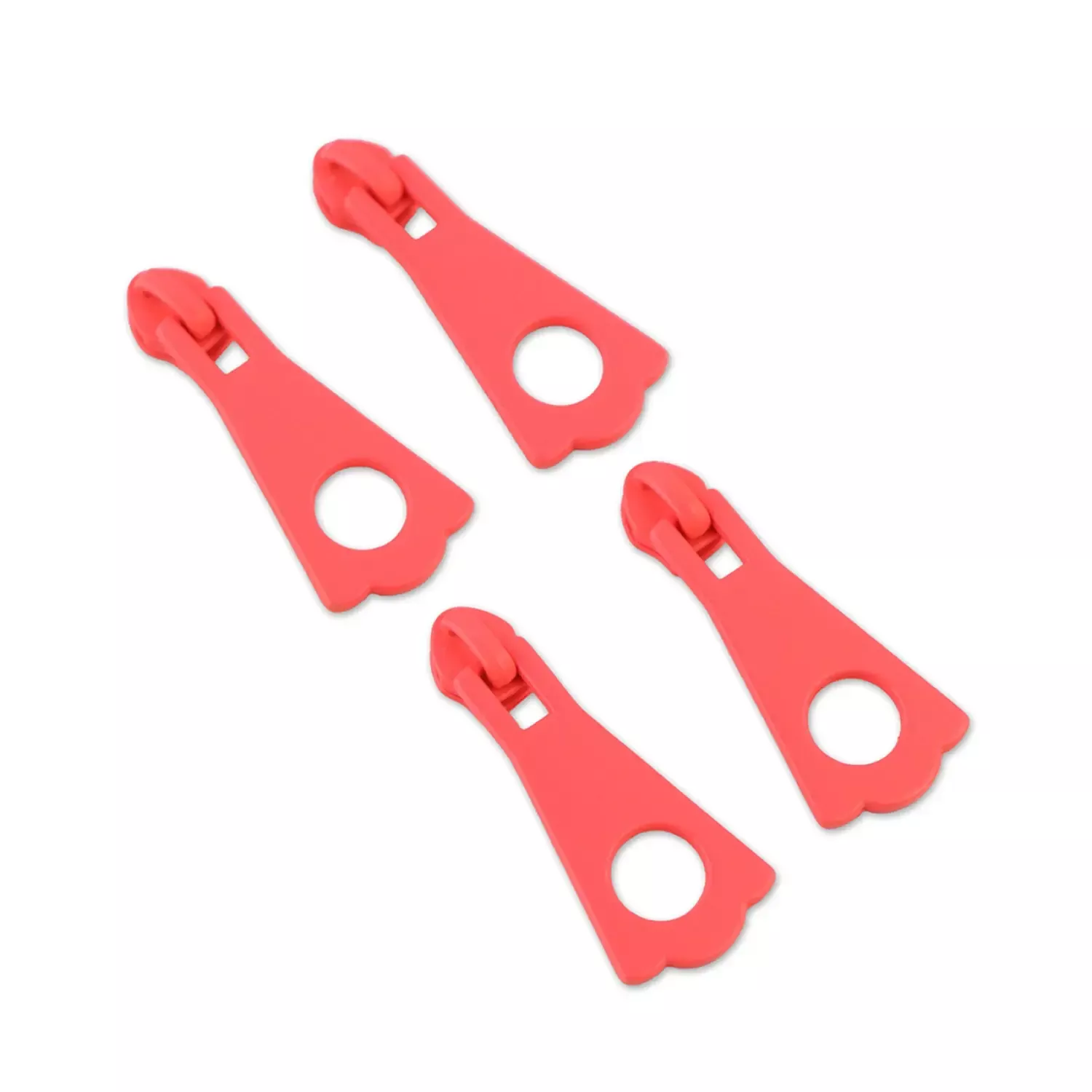 *PREORDER* #5 XL Zipper Pulls - Neon Coral - Tula Pink Neon - 4pcs