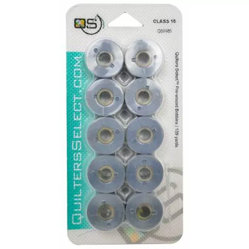 Prewound Class 15 Bobbins Gray