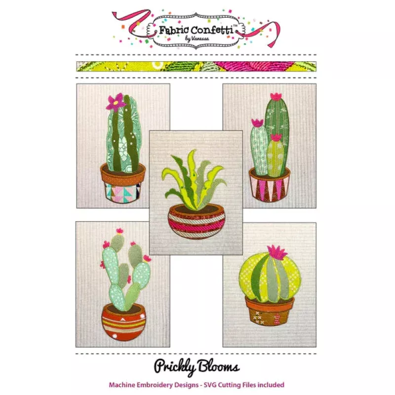 Prickly Blooms for Machine Embroidery Downloadable Pattern