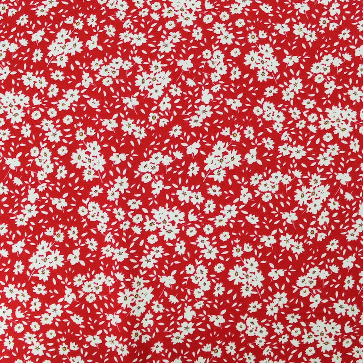 Printed Pinky Red Cotton – Daisy Chains