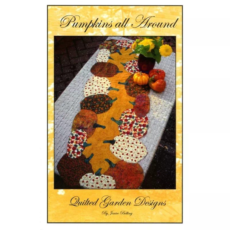Pumpkins All Around Table Runner-Quilted Garden Designs