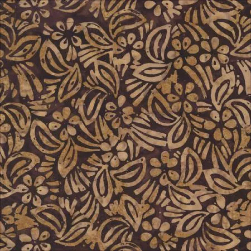 QE7 – SplendorMocha Hibiscus | Batik Cotton