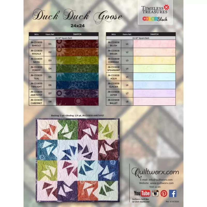 Quilt Pattern – Duck Duck Goose – Quiltworx