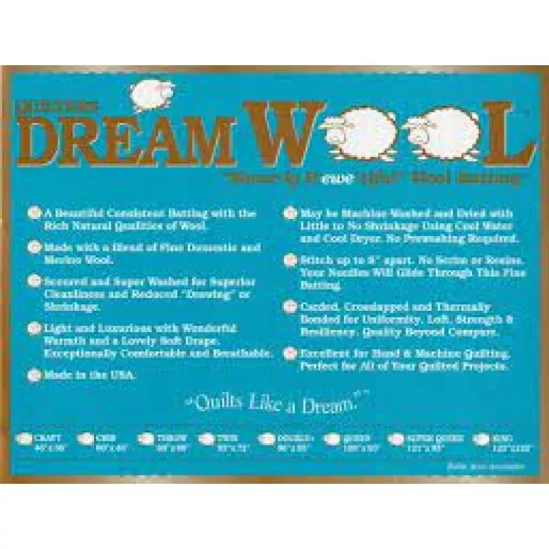 Quilters Dream BattingwooltnTwin Wool
