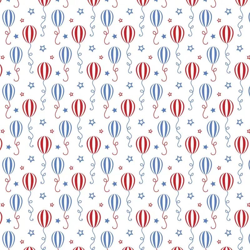 Red & Blue Balloon Fabric – Multi