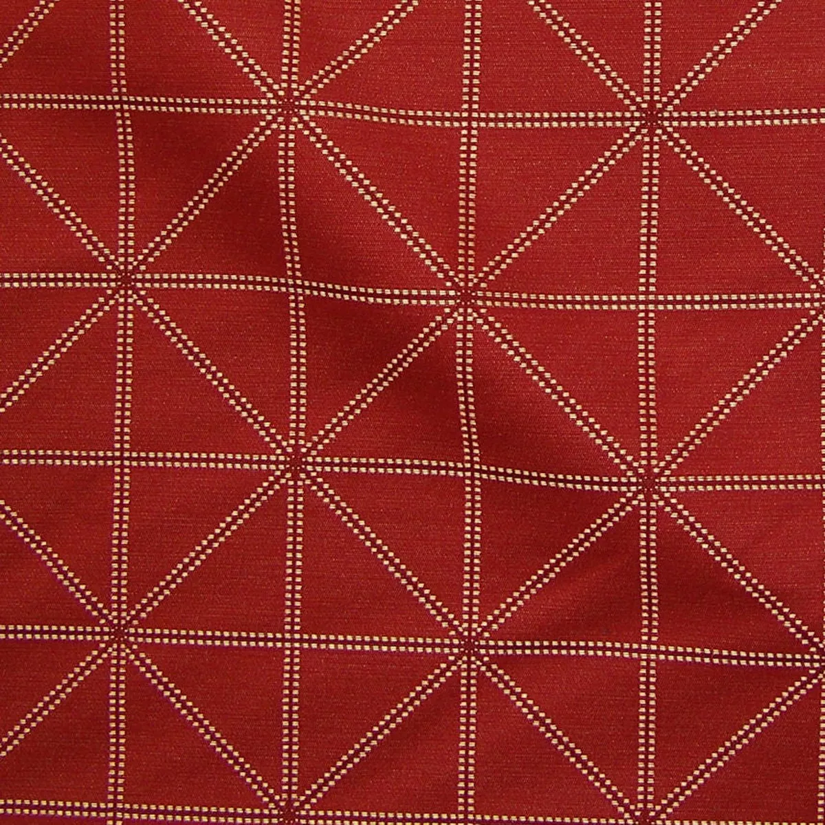 Remnant of Arc-Com Intersect Cherry Red Upholstery Fabric