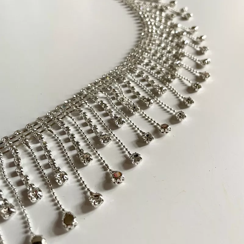 Rhinestone Chain Pendant Trim