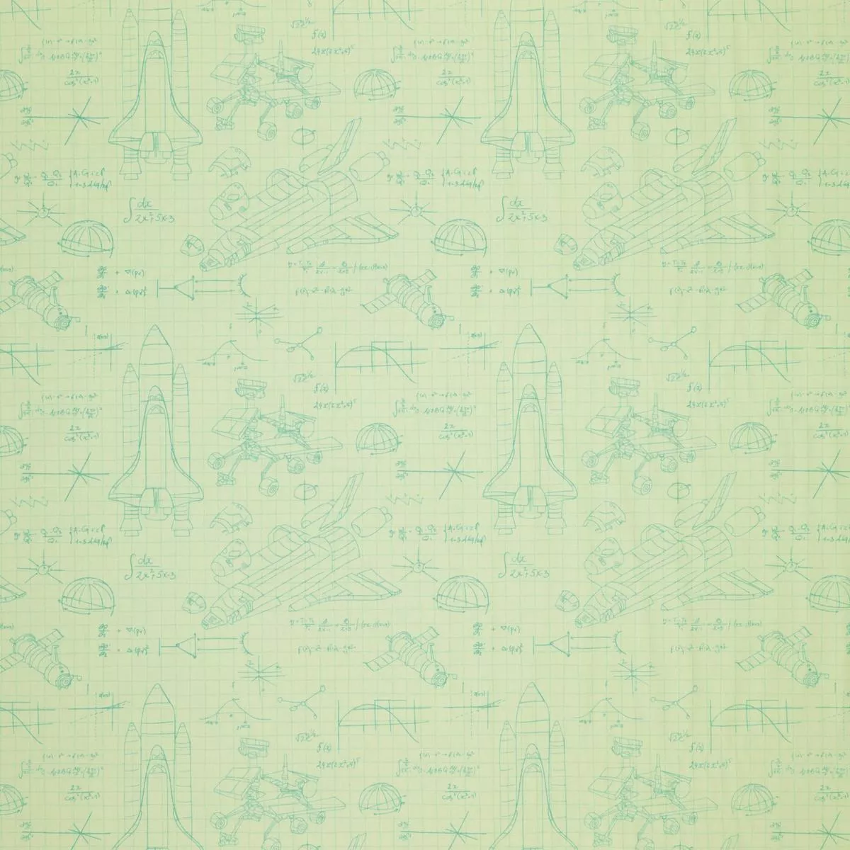 Rocket Science Fabric Collection – Stellar Engineering White