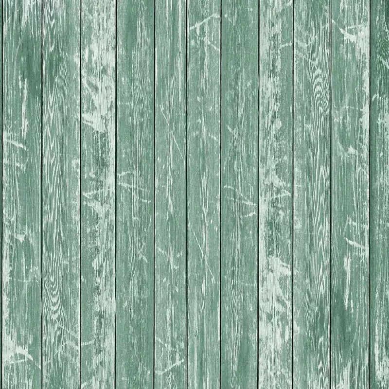 Rustic Wood Planks Fabric – Green