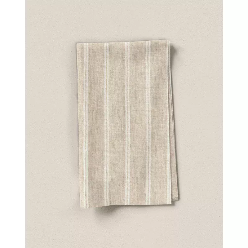 Sand Castle Twin Stripe Washed Linen