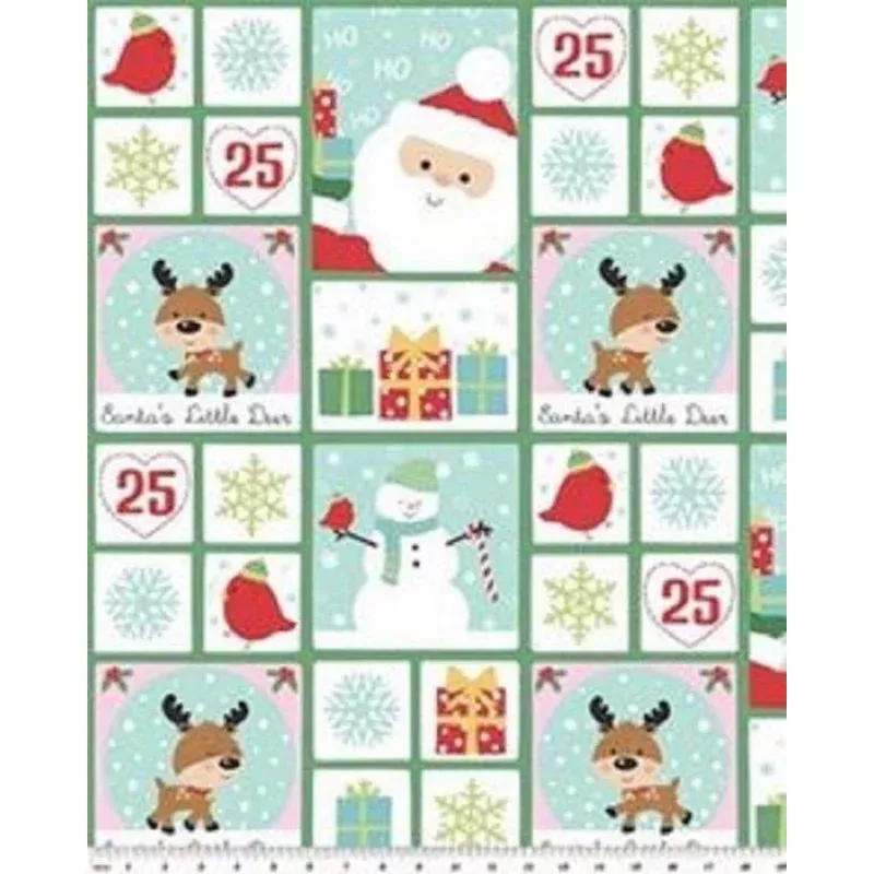 Santa’s Little Deer Panel by Benartex Fabrics