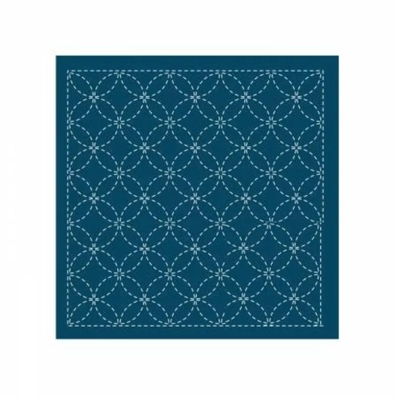 Sashiko Sampler Shippo-tsunagi Navy