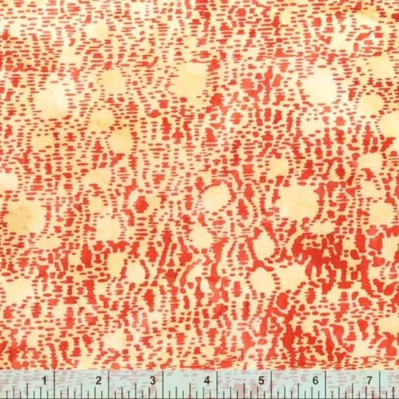 Scarlet Flame: Red/Cream Dashed Circles