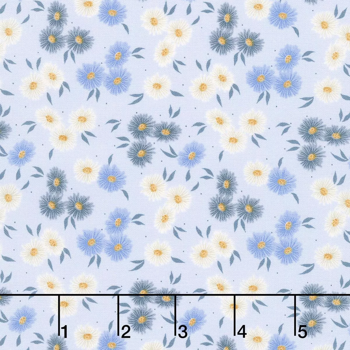 Seaglass Summer – Beach Asters Dappled Blue Yardage
