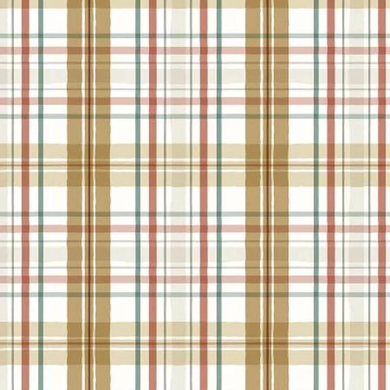 Season’s Study Brown Plaid Christmas 17841-123