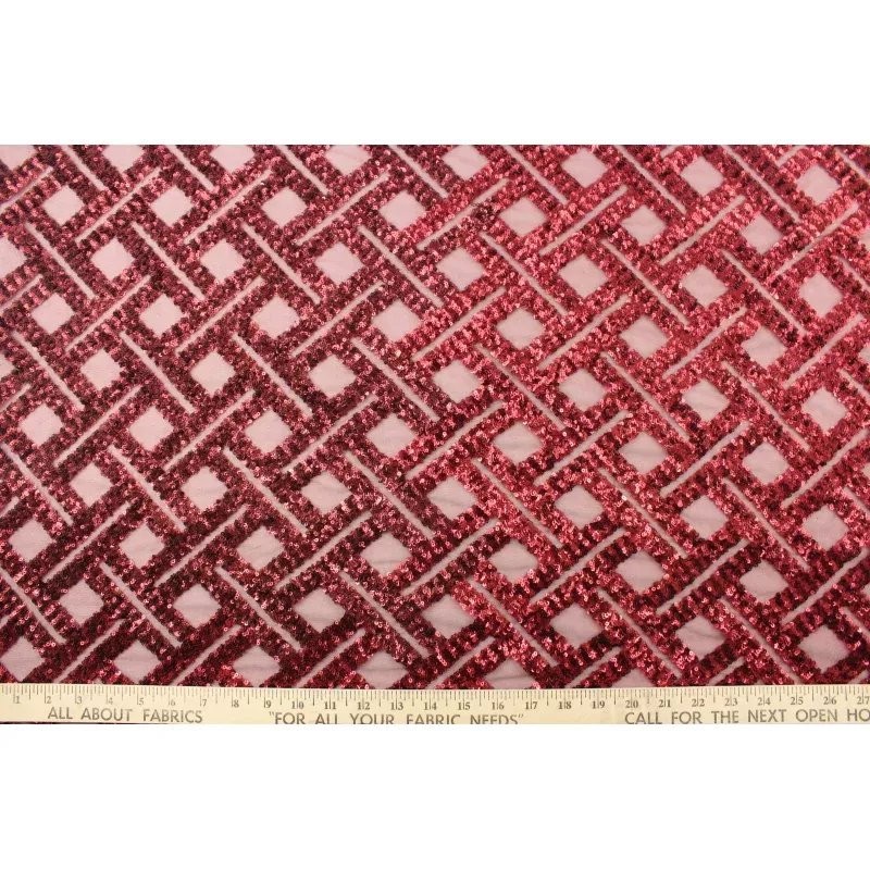 Sequined Boxed in Burgundy