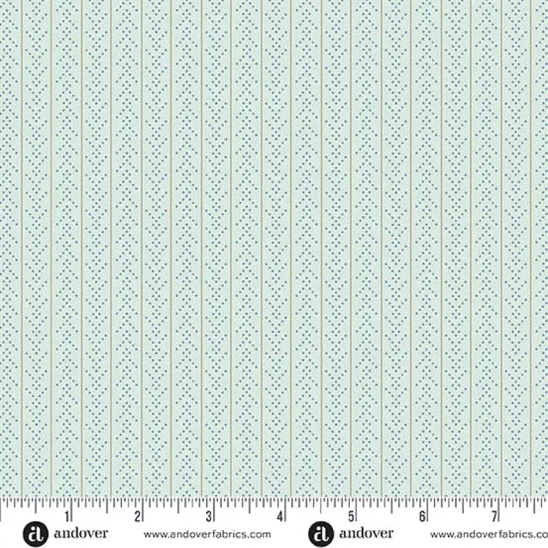 Sewing Bird – Chevron Seafoam 16 Remnant