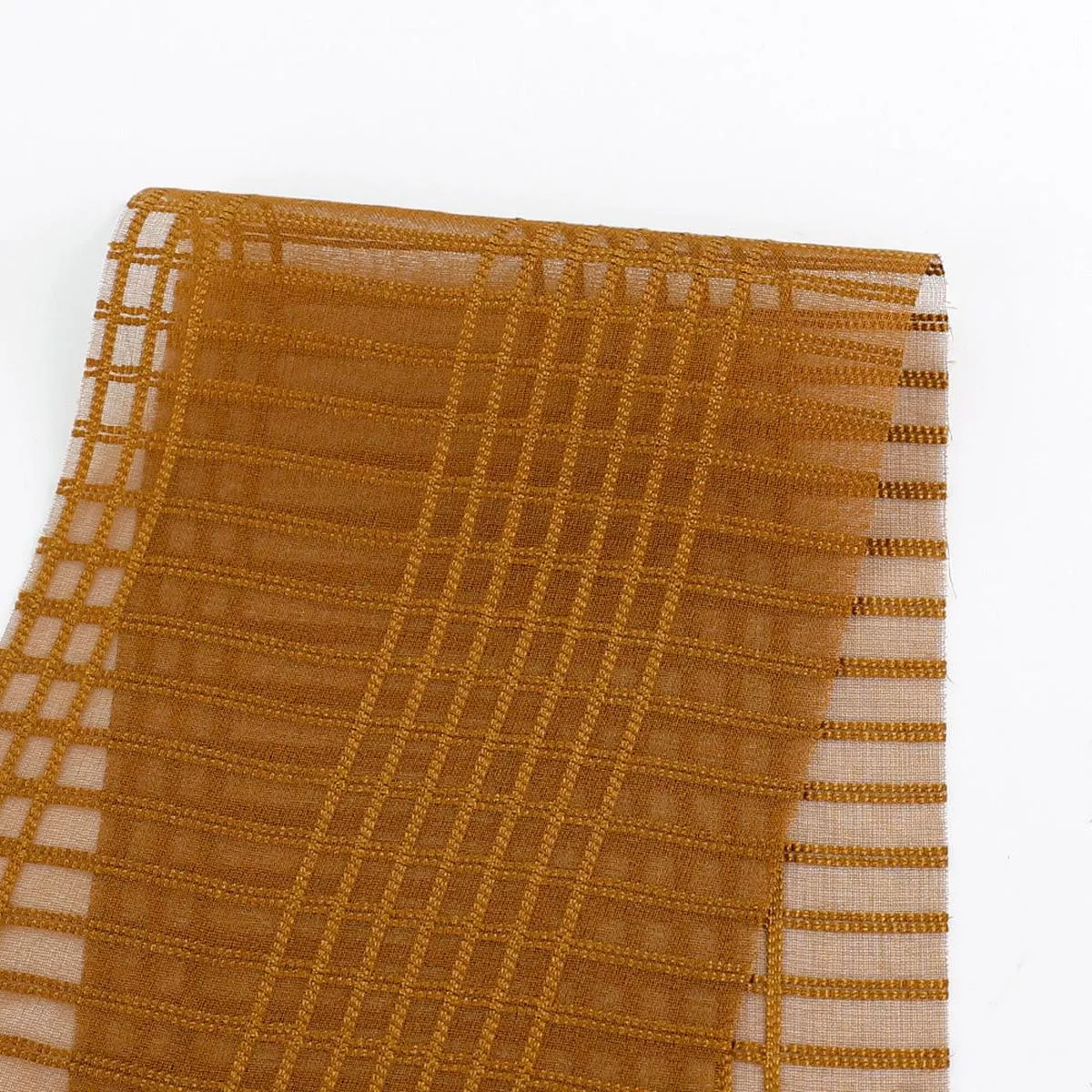 Sheer Check Silk – Ginger