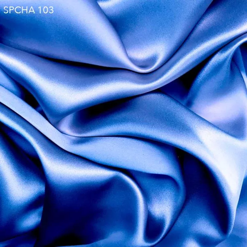Silk Charmeuse – Azure Blue