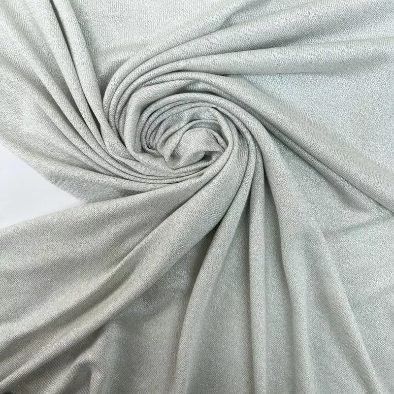 Silver Lurex Viscose Knitted