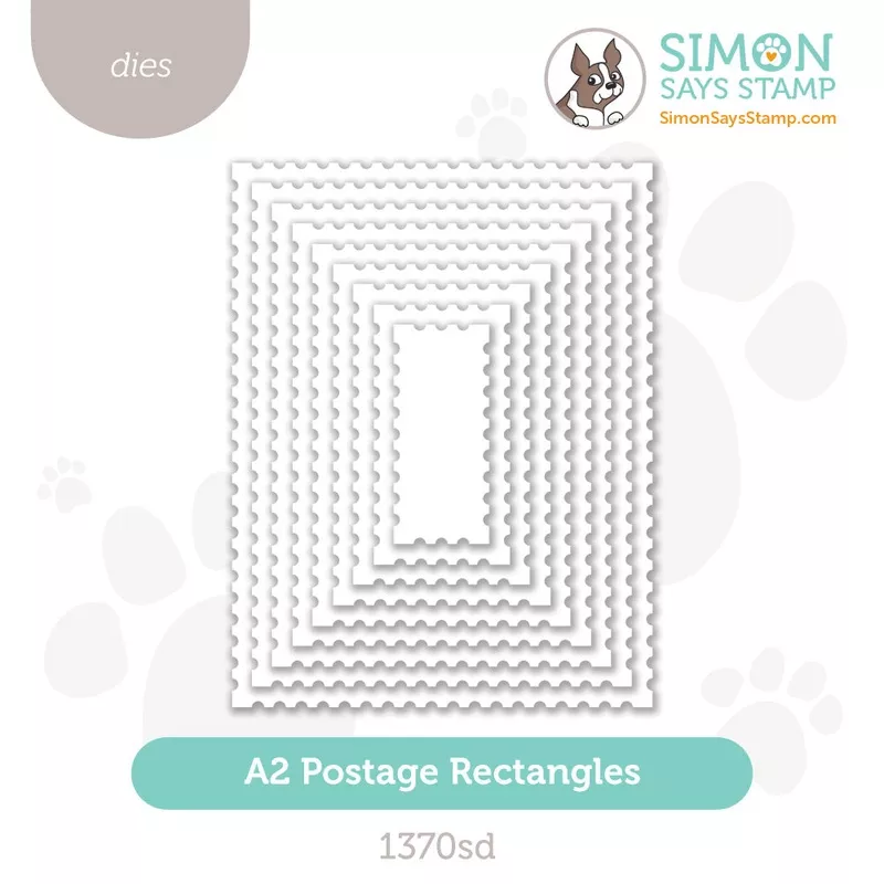 Simon Says Stamp A2 Postage Rectangles Wafer Dies 1370sd