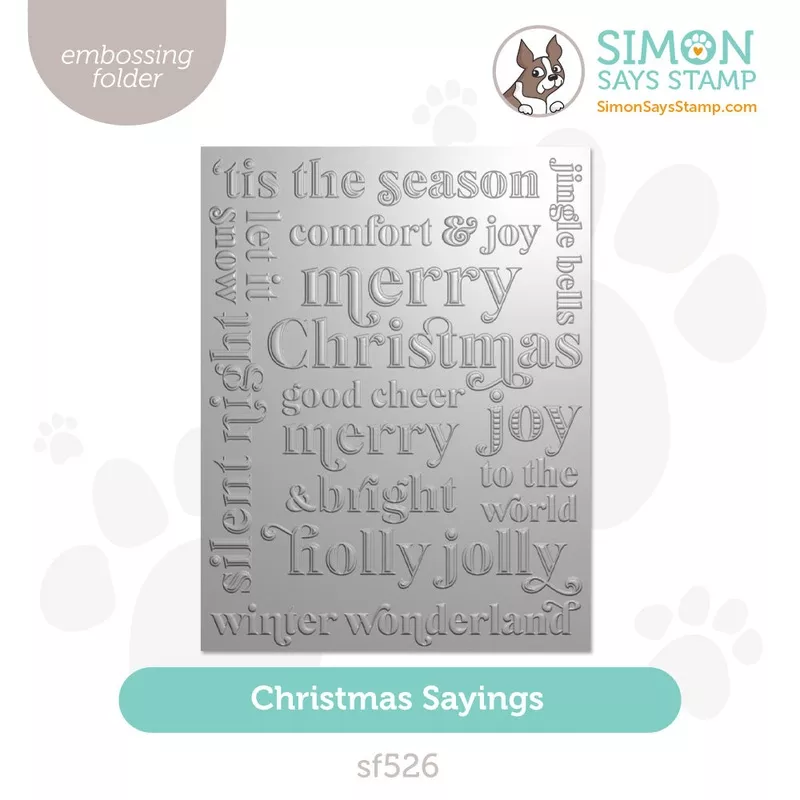 Simon Says Stamp Embossing Folder Christmas Sayings sf526