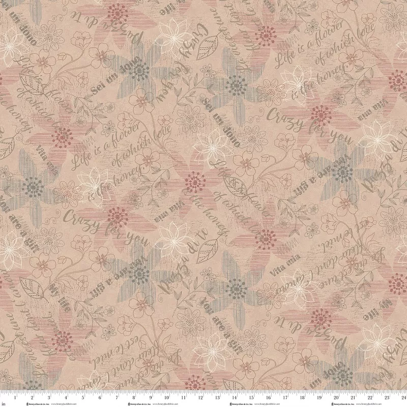 Simple Charming 3498-22 Pink Fabric