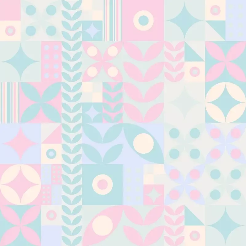 Simple Geometric Artwork Fabric – Pink