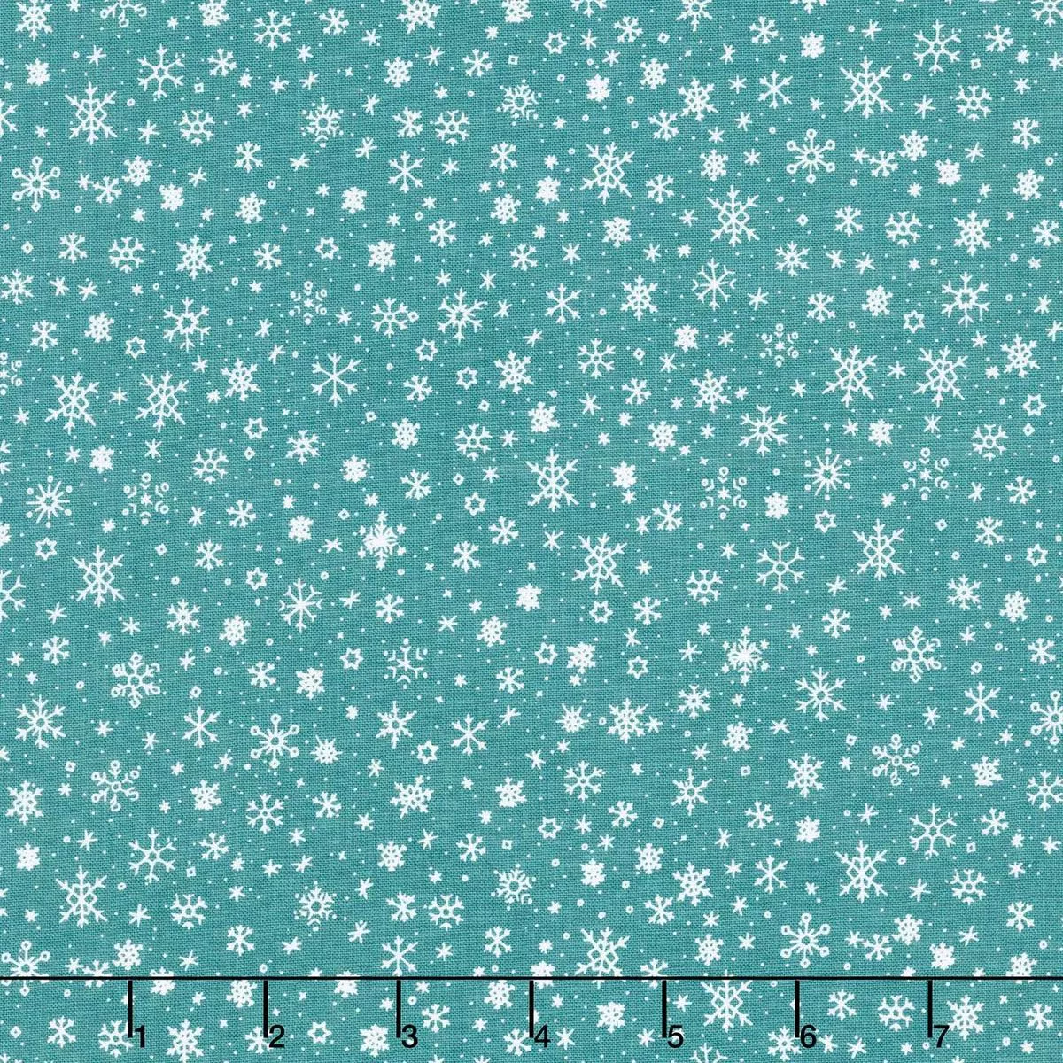 Ski Hill – Snowflakes Teal Yardage