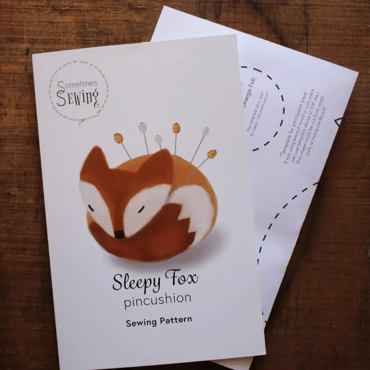 Sleepy Fox Pincushion Pattern - Sometimes Sewing