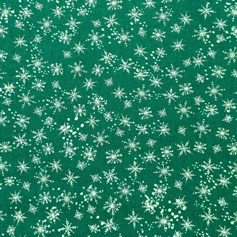 Snowfall Green | Cheer and Merriment | Quilting Cotton