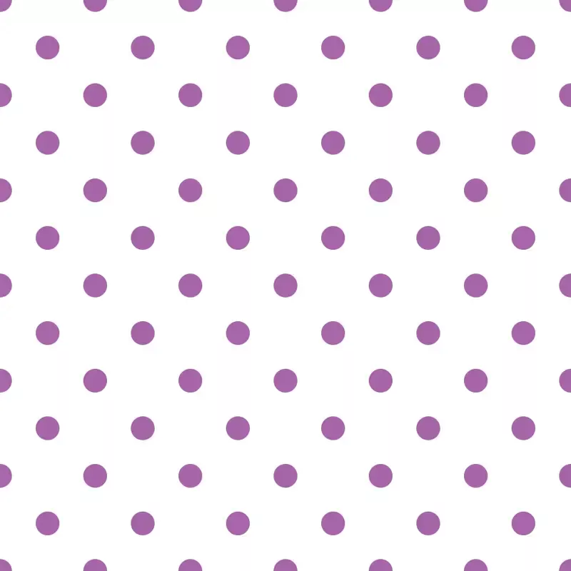 Soft Purple Dots Fabric – White