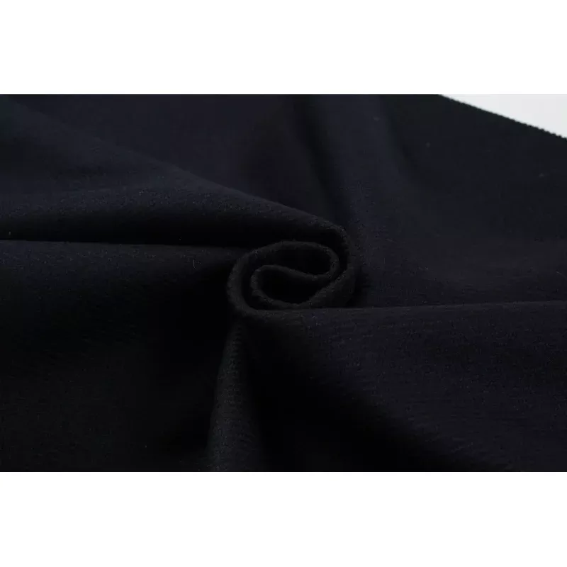 Soft Recycled Wool Twill for Coats – Navy