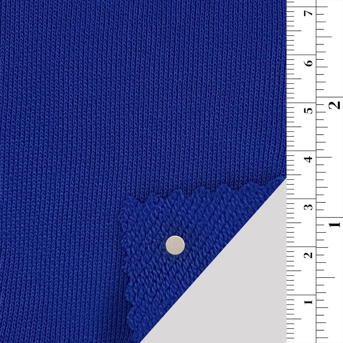 Solid Stretch Combed Cotton French Terry A110302 – Blue 8721