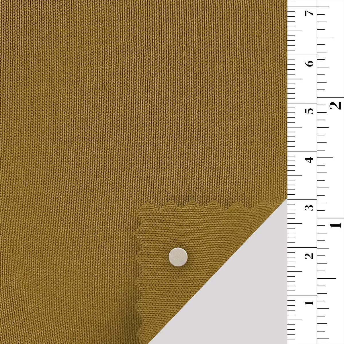 Solid Stretch Combed Cotton Polyester Double Knit / Interlock A110304 – Brass 8799