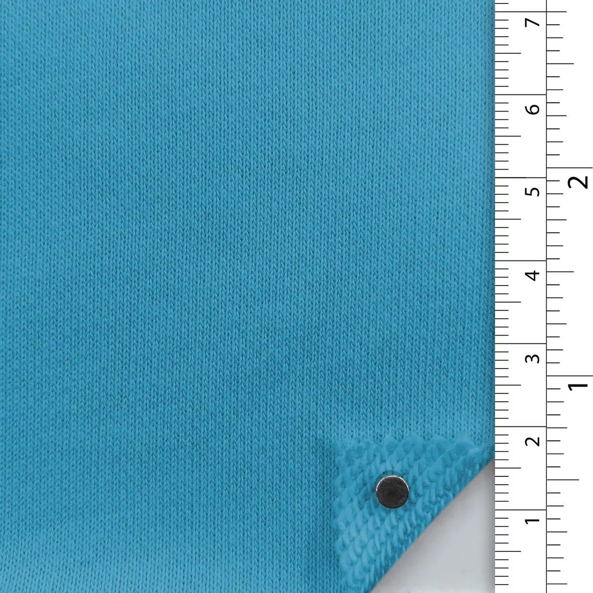 Solid Stretch Combed Cotton Polyester French Terry A107323 – Turquoise 8381