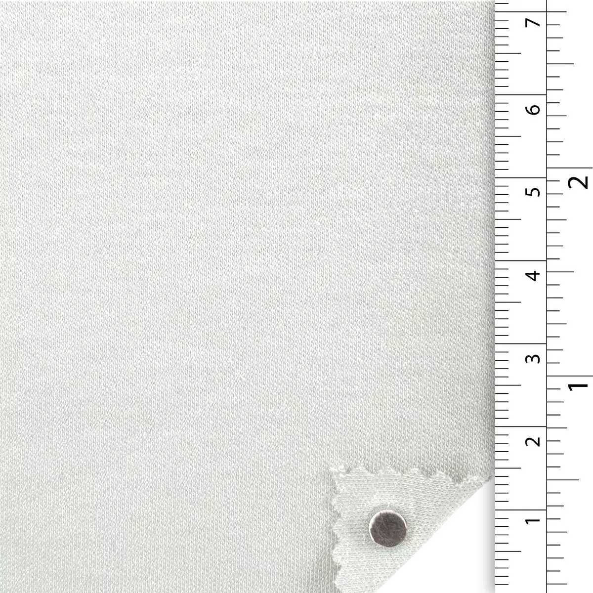 Solid Stretch Mercerized Combed Cotton Modal Double Knit / Interlock A107301 – White 7438