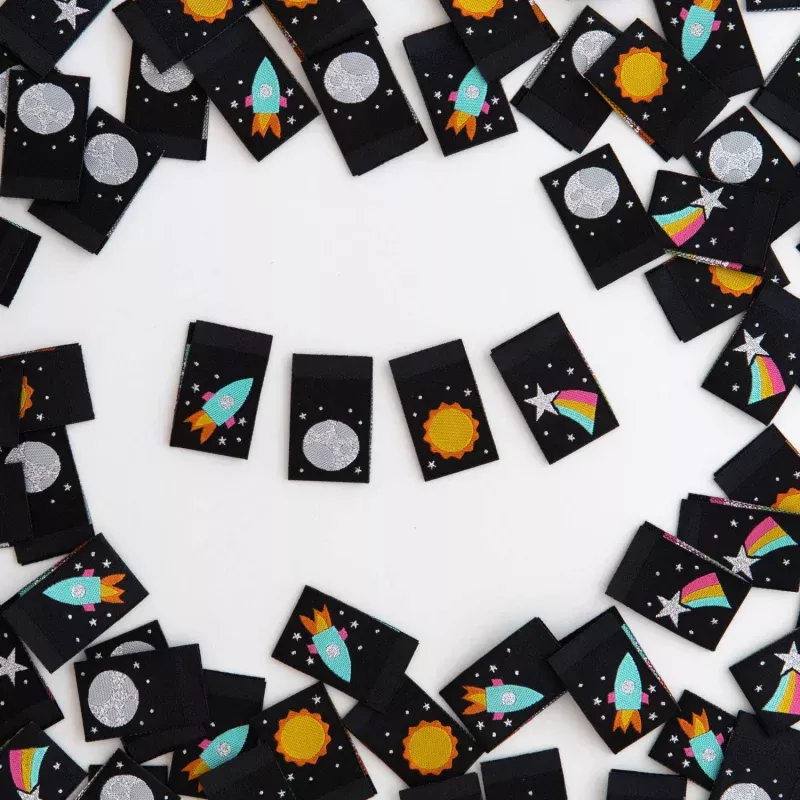 Space Multipack Woven Labels- Sewing Woven Clothing Tags