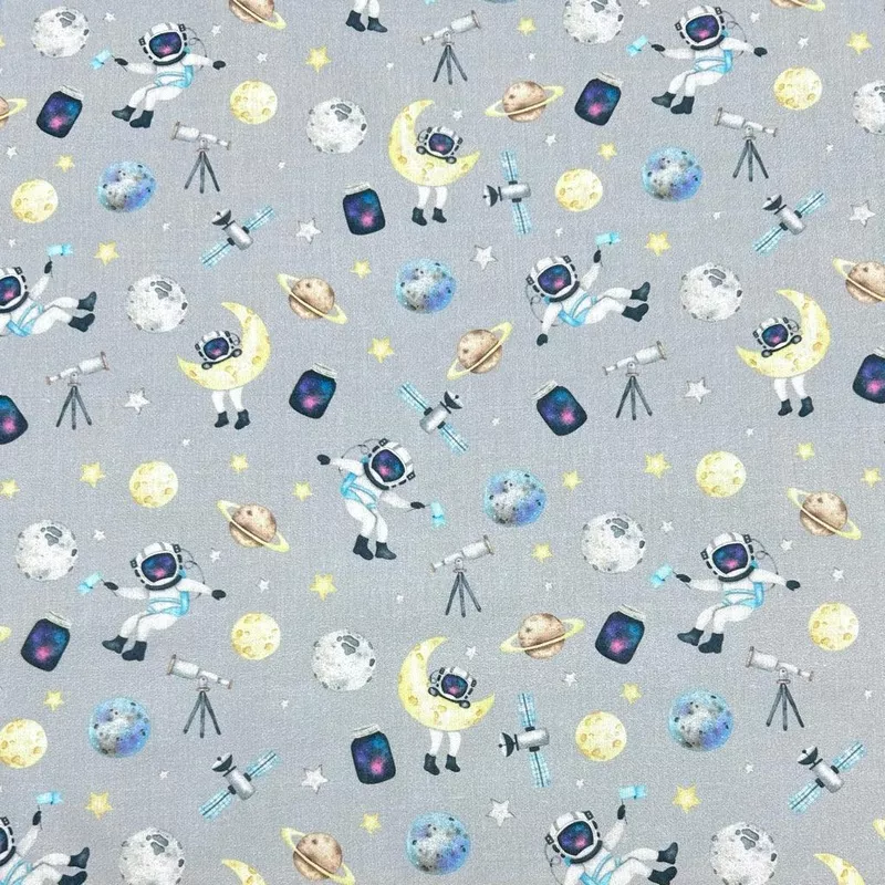 Space Time Cotton Poplin Fabric