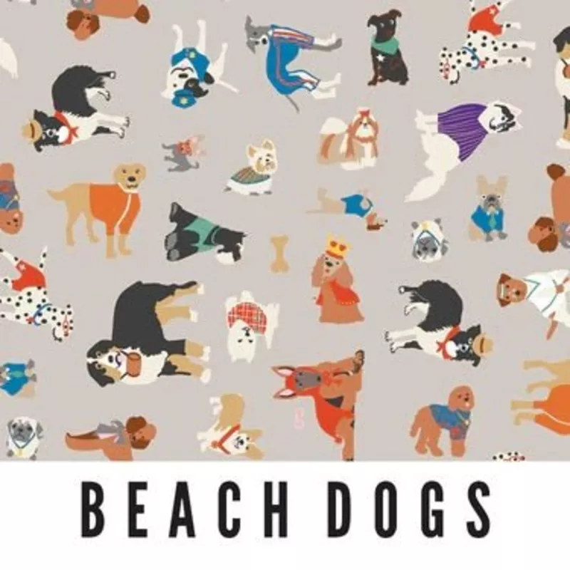 Splash Fabric Laminated Cottons // Beach Dogs