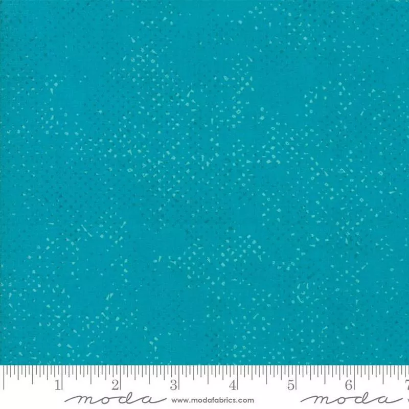 Spotted Dots Solid Turquoise Zen Chic Moda Cotton Fabric MD-1660-44
