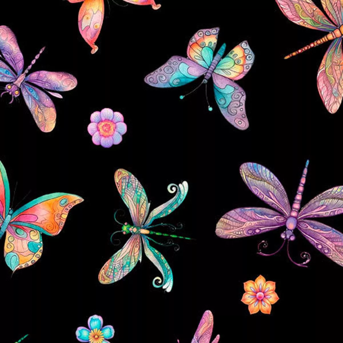 Spring Bling – Butterflies, Black
