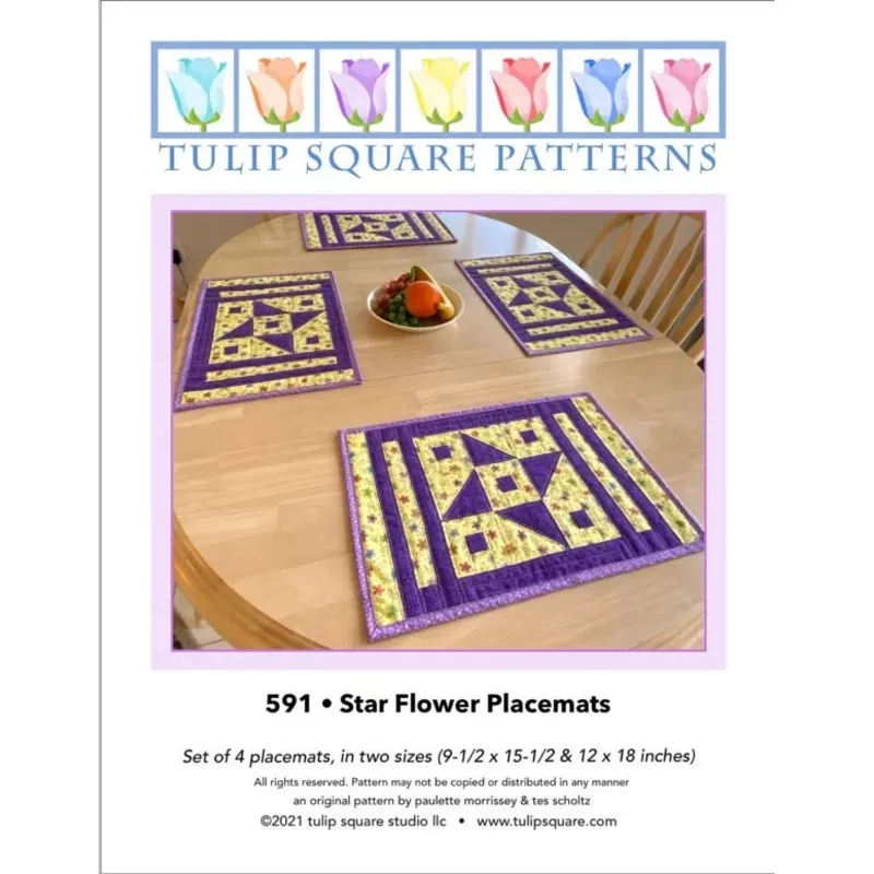 Star Flower Placemats Downloadable Pattern