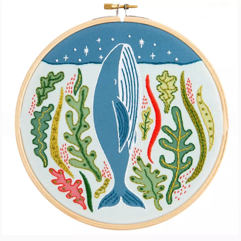 Stargazing Whale Embroidery Kit