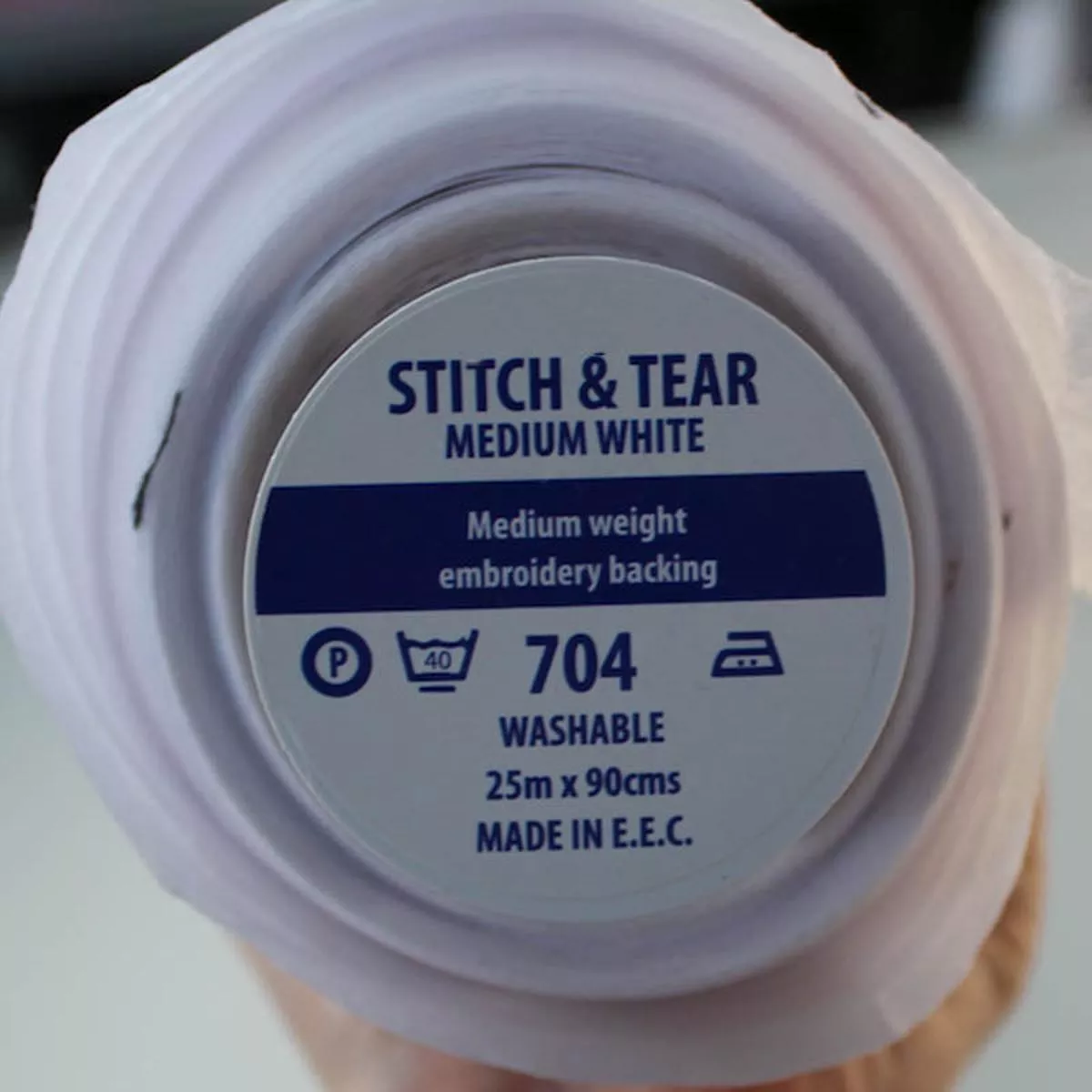 Stitch and Tear Medium Interfacing – White