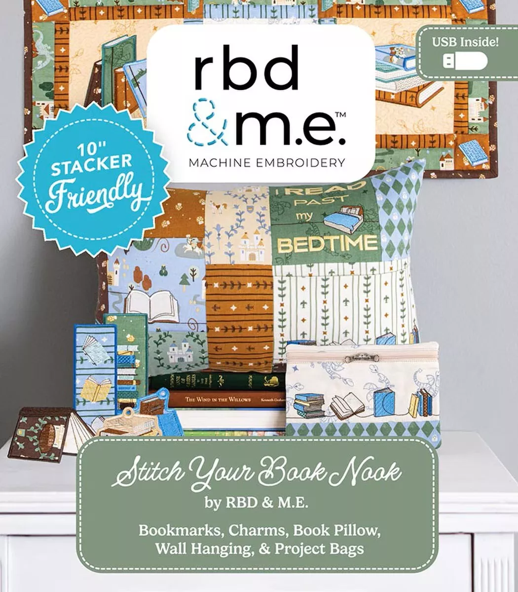 Stitch Your Book Nook Machine Embroidery Designs - RBD & M.E.