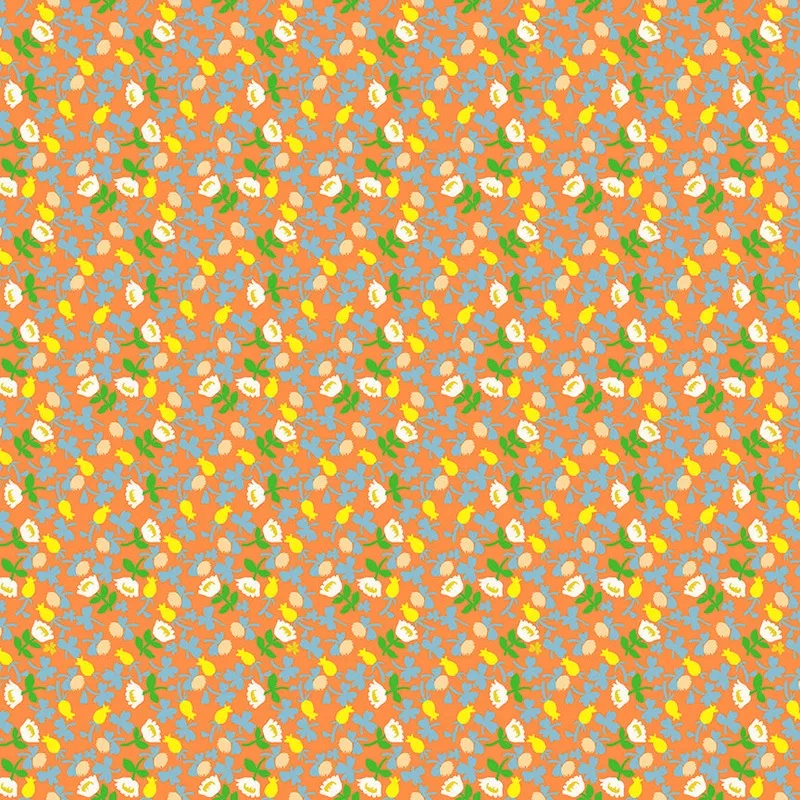 Studio Edits – Calico – Orange – Heather Ross – Windham Fabrics – 1/2 yd